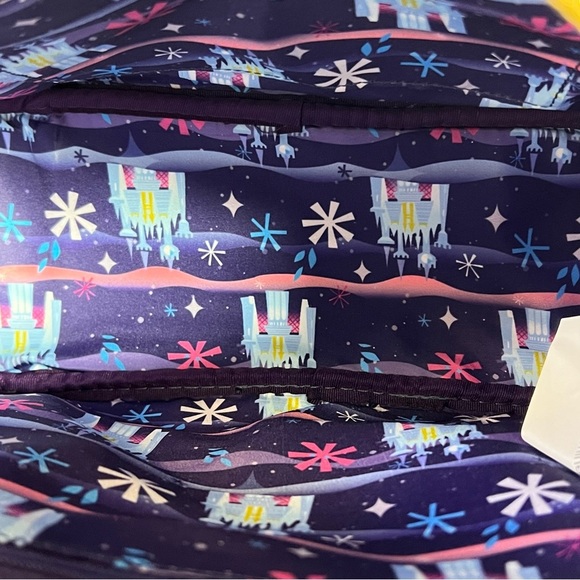 Loungefly Cinderella Castle Chain Strap Crossbody Bag Blue-Purple - Picture 8 of 13